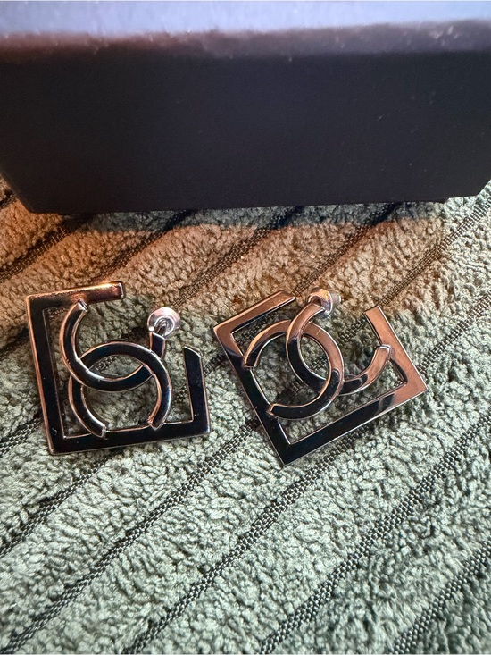 CHANEL Jewelry - Chanel gunmetal earrings